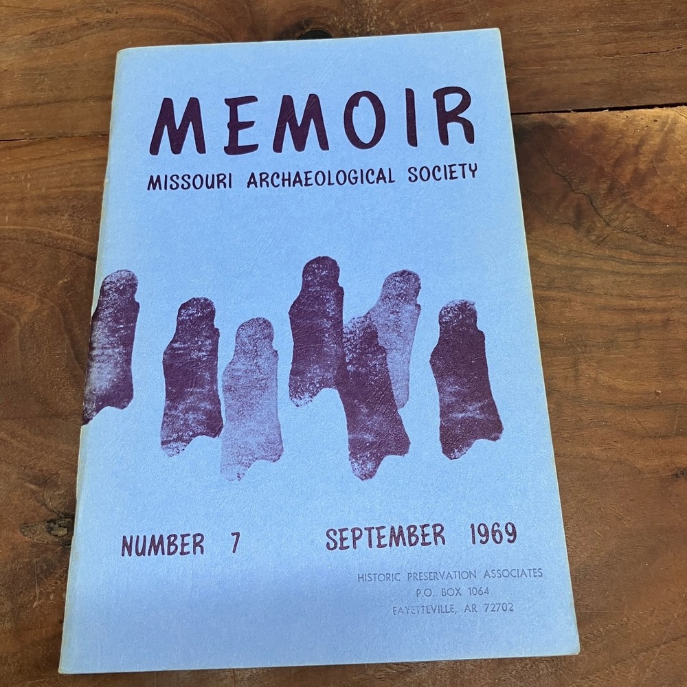Memoir 7 Portage Open Bay Hopgood 1969 Archaeology Missouri Society Paperback
